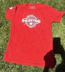 Wear The Peace Unisex Adult Heavy Tee Red Palestine *flaw