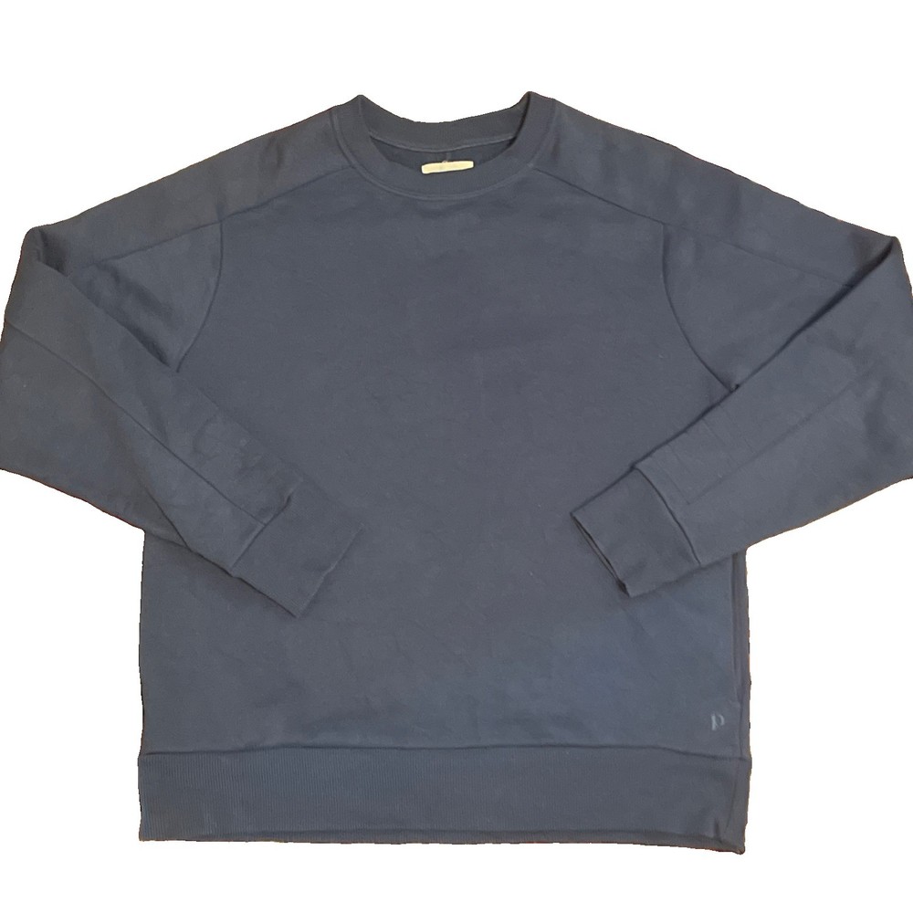 Pact Organic Cotton Sweatshirt M Blue Long Sleeve Pullover Pockets