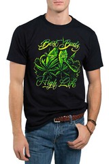 Best Buds High Life Marijuana 420 Weed Pot Cannabis Stoner Funny Graphic T-Shirt