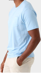 NEW PETER MILLAR, MEN’S MEDIUM, CROWN COMFORT BLUE POCKET👕T-SHIRT, MSRP $65.00!