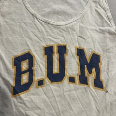 Vintage 90’s B.U.M. Equipment Tank Top USA Made Men’s Large White Gym Beach