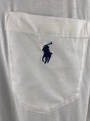 Polo Ralph Lauren T-Shirt Men’s BIG 2XB White Cotton Long Sleeve Pocketed