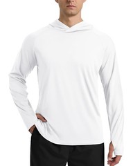 Long Sleeve Men’s Fishing Hoodies UV Protection UPF 50+ Outdoor Shirts for Men