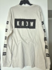 KREW Long Sleeve Shirt Men’s Medium Beige Streetwear Skate LA KR3W