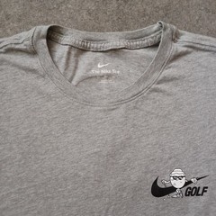 Nike Golf T Shirt Mens XXL Gray Just Tap It In Golf Ball Graphic Short Sleeve