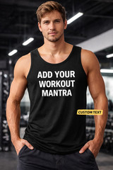 Custom Gym Tank Top Personalized Workout Shirt Mens Fitness Motivational Gift