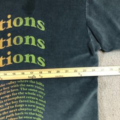 new balance corduroy T shirt mens L teal blue transitions its ok