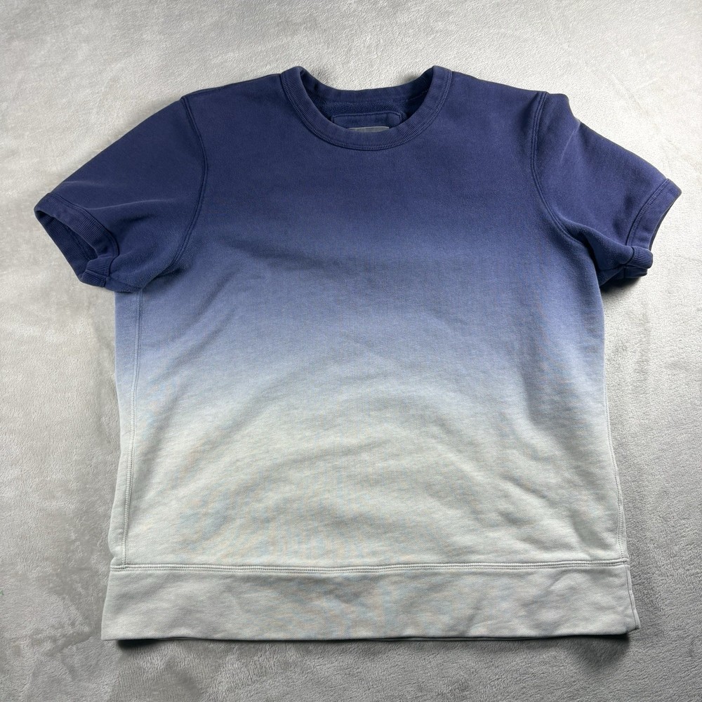 Vince Two Tone Shirt Men’s Size Large Blue Pullover Heavy Weight Casual #6A