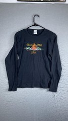 Vintage LAT Sportswear Shirt Mens Large Black Boot Hill Saloon Bike Week 2001