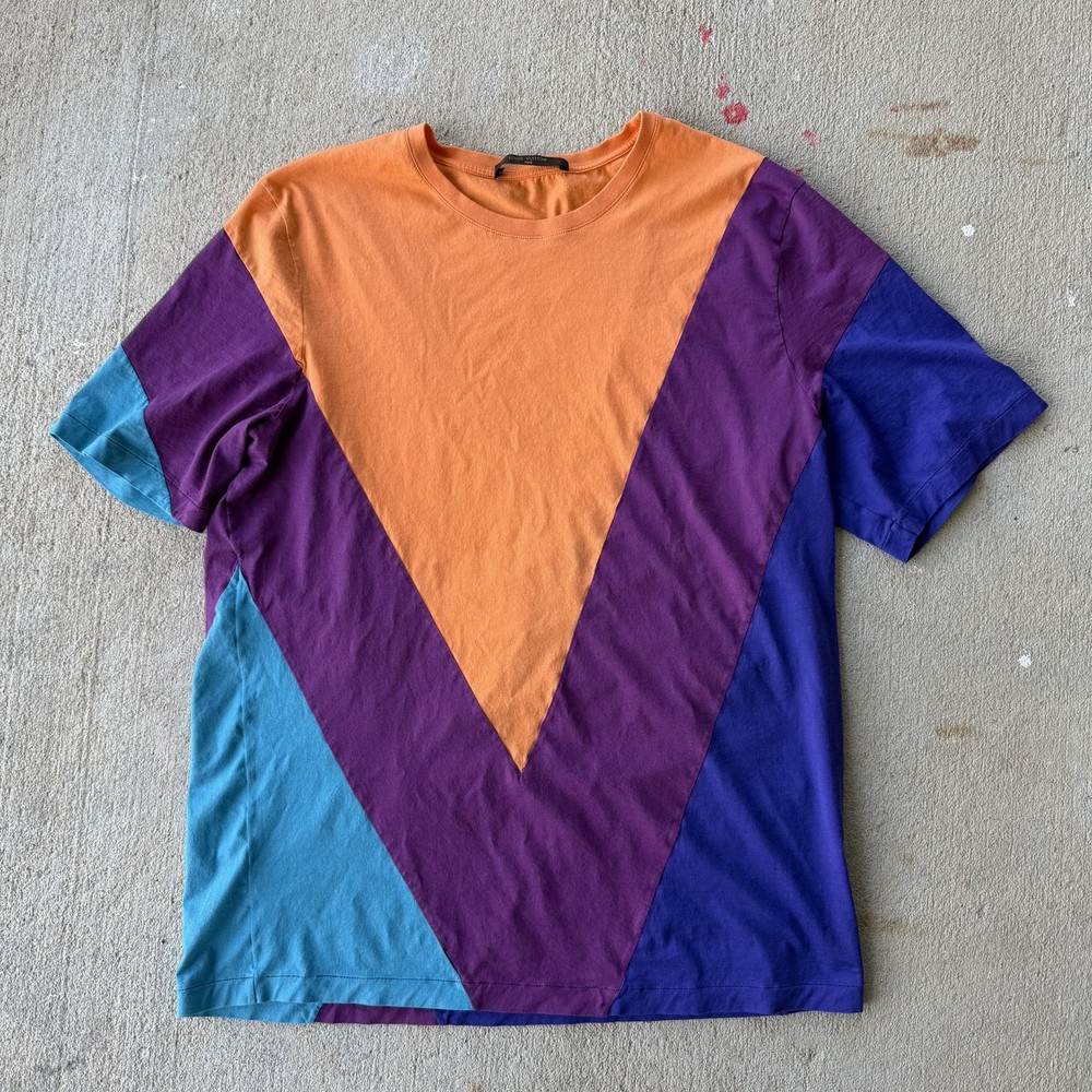 Louis Vuitton 2013 Collection Geometric Color Block T Shirt XL