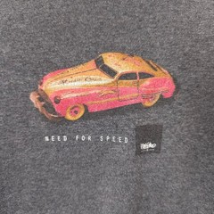 Vintage Mossimo T Shirt Mens Size XL Gray 90s Need For Speed V Neck Made In USA