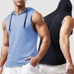 2026 Solid Color Men’s Tank Top Hip Hop Sleeveless Vest Gym Casual Shirt