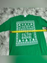 Merry Christmas you filthy animal home alone Green Crewneck long sleeve medium