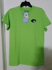 Costa Del Mar Men’s See What’s Out There Short Sleeve T Shirt Lime Green Fish Sm