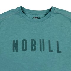 NOBULL Mens Training T-Shirt Medium Teal Green Gym Workout Logo Graphic Tee