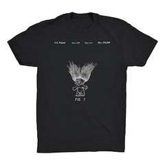 Troll Doll Patent T-Shirt.100% Cotton Tee Comfy on Black White or Gray. NEW