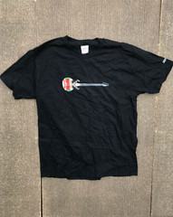 Jagermeister – Guitar Logo T-Shirt – SZ Large 42-44 Hanes VTG NOS Black 🔥
