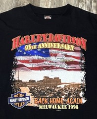 Vintage Harley Davidson Shirt 1998 Milwaukee 95th Anniversary Men XL Made In USA