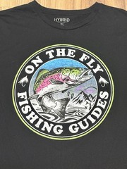 Hybrid On The Fly Fishing Guides Tee Shirt Men’s 3XLT Black