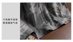 Men Luxury Fashion Trend Distressed Ripped Hole Casual Summer Streetwear T-Shirt