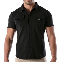 TOF PARIS T-Shirts Short Sleeved Cotton Pique Shirt Black 33