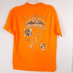 Nantahala Shirt M Bright Orange Outdoor TN Smoky Mountains Pidgeon River Casual