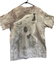 The Mountain Gray Wolf Graphic Print T-Shirt Men’s L Crew Neck Short Sleeve