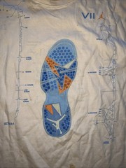 Vintage Air Jordan 7 Cream T-Shirt Basketball Print size XXXL 3x Brand