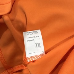 Men’s Orange Polyester Elastane Crew Neck Short Sleeve T-Shirt XXL A1