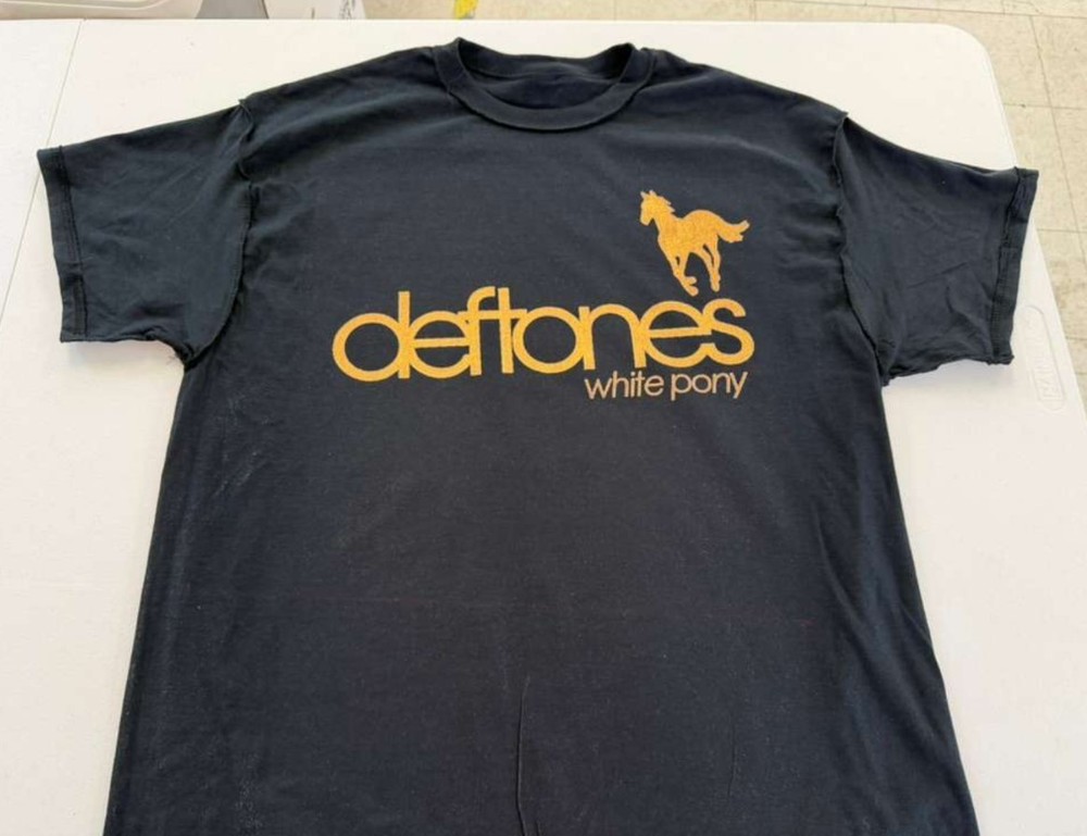 DEFTONES White Pony YellowWhite Logo Black Unisex T-shirt Size S-5XL