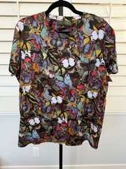 Gorgeous Valentino Butterfly Cut & Sew T shirt Large PTP 22″