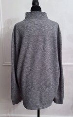 Lucky Brand Henley XL Gray Mock Neck Pullover Long Sleeve Cotton Pockets EUC