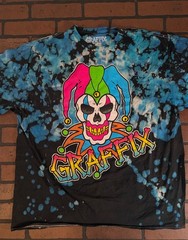 GRAFFIX Jester Blue Tie Dye Get Down Art T-Shirt ~Never Worn~ S M L XL 2XL