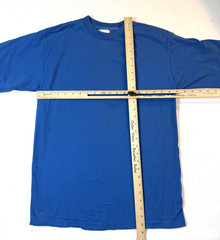Vintage 90s United Sports Blank TShirt Mens L Blue Heavyweight Single Stitch USA