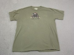 Vintage Life is Crap Shirt Mens Extra Large XL Green Drinking Beer Sick Tee