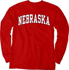 Blue 84 Mens Nebraska Cornhuskers Arching Team Color Long Sleeve T Shirt