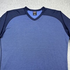 Patagonia Capilene T Shirt Men Medium Blue Raglan Outdoor Hiking Base Layer