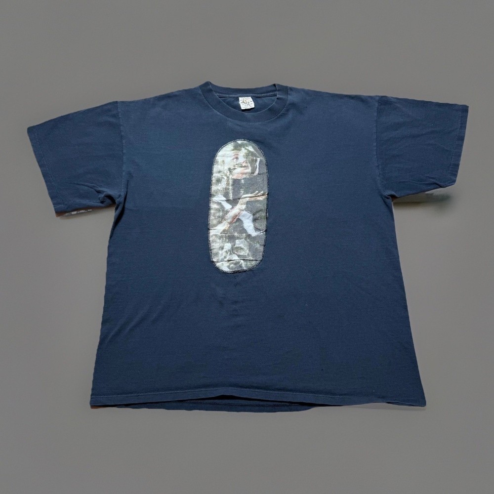 Vintage 90s Archaic Smile Angel Patch Graphic Single Stitch T-Shirt – Size XL