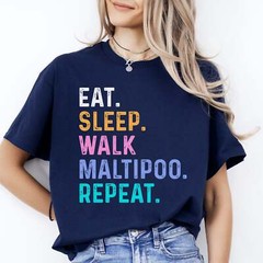 Maltipoo Unisex T-Shirt Eat Sleep Walk Maltipoo Repeat Maltipoo Dog lover gift
