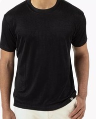 Stacy Adams Shirt Mens Medium Black Rayon Blend Ribbed Modern Lightweight