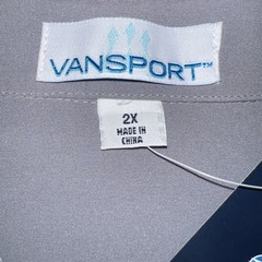 Vansport Moisture Transport Men’s Shirt Corvette Size 2X (runs smaller) Grey NWT