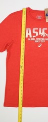 ASICS Shirt Mens Medium Red Global Sporting Goods Logo Graphic Tee Tagless