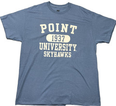 MV Sport Point University Skyhawks 1937 T Shirt Adult XL Blue Spell Out Tee