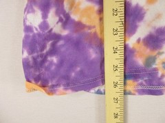GildanShirt Mens XL Tie Dye Spiral Purple Orange White Short Sleeve Cotton
