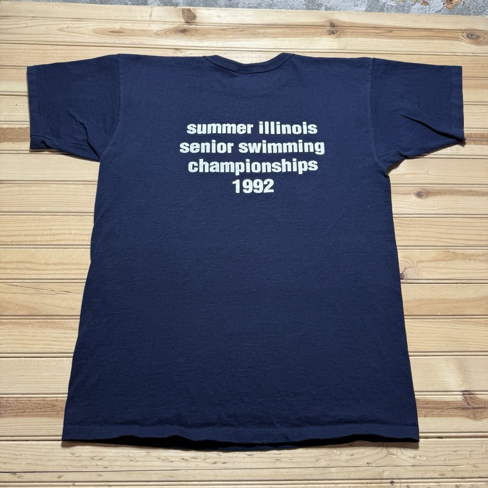 Vintage 1992 Illinois Summer Swimming Championship, Champion Athletic Shirt – XL