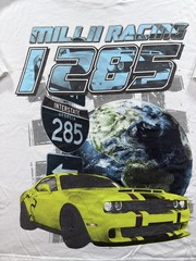 Milli Merch Milli Racing Atlanta I-285 Graphic T-Shirt White Size S