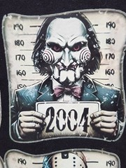 Horror Halloween T-Shirt, Movie Villains Mugshot Tee, Freddy Jason Pennywise LRG