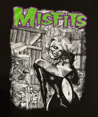 Misfits Black T-Shirt Music Band Punk Rock Grunge Suna Platinum L Streetwear