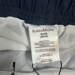 NWT Rokka&Rolla Men’s XL/XG Stretch Mesh Lined Swim Navy Trunk UPF50 Quick Dry