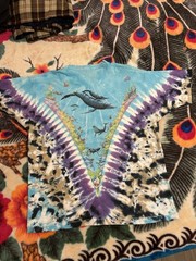 Vintage Tie Dye Liquid Blue T Shirt